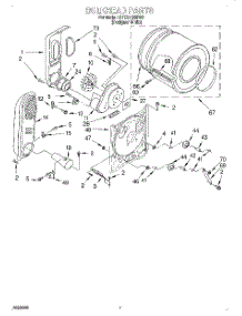 04 - Bulkhead parts for Whirlpool Dryer BYCD4933W0 from AppliancePartsPros.com