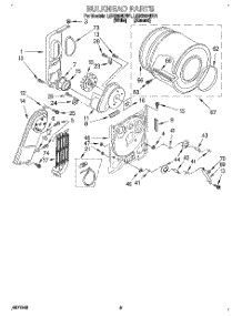 03 - Section parts for Whirlpool Dryer LEN3624BW1 from AppliancePartsPros.com