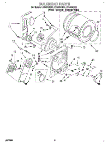 03 - Section parts for Whirlpool Dryer LER4624BW2 from AppliancePartsPros.com