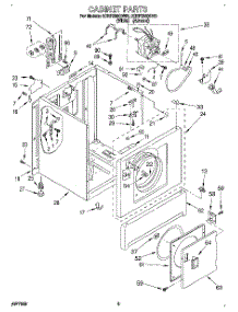 03 - Section parts for Whirlpool Dryer 3CEP2960DW0 from AppliancePartsPros.com