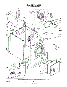03 - Section parts for Whirlpool Dryer 3CFE2510W2 from AppliancePartsPros.com