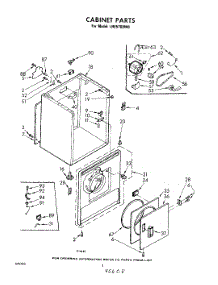 02 - Section parts for Whirlpool Dryer LHE5700W0 from AppliancePartsPros.com