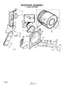04 - Section parts for Whirlpool Dryer LHE5700W0 from AppliancePartsPros.com
