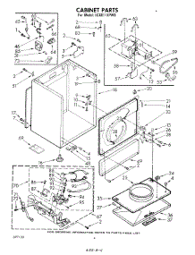 03 - Cabinet parts for Whirlpool Dryer LG6811XPW0 from AppliancePartsPros.com