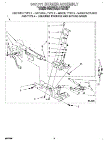 03 - 3401771 Burner Assembly parts for Whirlpool Dryer LGV7646DQ0 from AppliancePartsPros.com