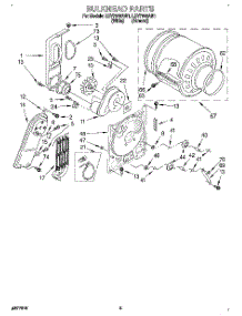 03 - Section parts for Whirlpool Dryer LEV7646AW1 from AppliancePartsPros.com