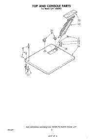 04 - Top And Console parts for Whirlpool Dryer CFE1300W3 from AppliancePartsPros.com