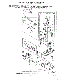 05 - 688637 Burner parts for Whirlpool Dryer 3LG5701XKW0 from AppliancePartsPros.com