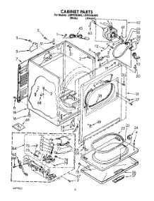 02 - Section parts for Whirlpool Dryer LGR5638AW0 from AppliancePartsPros.com