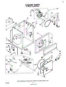 03 - Cabinet parts for Whirlpool Dryer LG5781XKW2 from AppliancePartsPros.com
