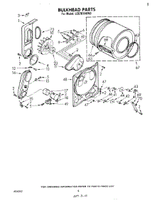 04 - Bulkhead parts for Whirlpool Dryer LG5781XKW2 from AppliancePartsPros.com