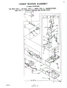 06 - 688637 Burner parts for Whirlpool Dryer LG5781XKW2 from AppliancePartsPros.com