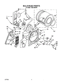04 - Section parts for Whirlpool Dryer TEDL400AW0 from AppliancePartsPros.com