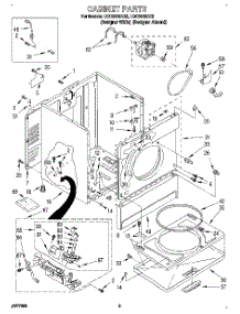 02 - Cabinet parts for Whirlpool Dryer LGC6646AQ2 from AppliancePartsPros.com