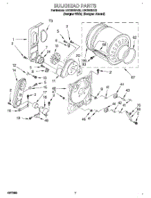 04 - Bulkhead parts for Whirlpool Dryer LGC6646AQ2 from AppliancePartsPros.com