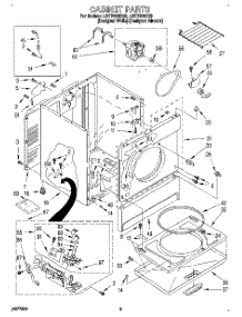 02 - Cabinet parts for Whirlpool Dryer LGT7646DQ0 from AppliancePartsPros.com