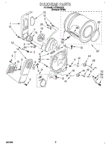 03 - Section parts for Whirlpool Dryer LET5624DQ1 from AppliancePartsPros.com