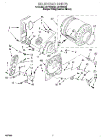 04 - Bulkhead parts for Whirlpool Dryer LGT7646DQ0 from AppliancePartsPros.com