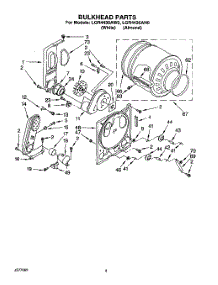 04 - Bulkhead parts for Whirlpool Dryer LGR4436AW0 from AppliancePartsPros.com
