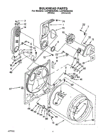 03 - Bulkhead parts for Whirlpool Dryer LGP6848AW0 from AppliancePartsPros.com
