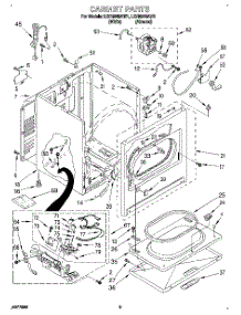 02 - Cabinet parts for Whirlpool Dryer LGR6848AN1 from AppliancePartsPros.com