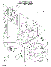 02 - Section parts for Whirlpool Dryer LEP6646AW2 from AppliancePartsPros.com