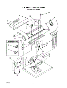 03 - Top And Console, Lit / Optional parts for Whirlpool Dryer LE7810XPW0 from AppliancePartsPros.com