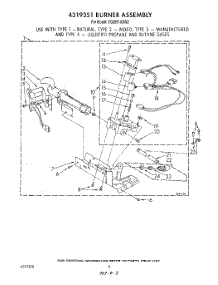 05 - 4319351 Burner parts for Whirlpool Dryer CG2951XSW2 from AppliancePartsPros.com