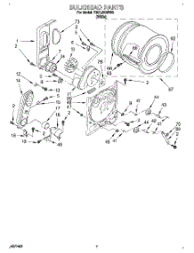 04 - Bulkhead parts for Whirlpool Dryer TGDL640BW2 from AppliancePartsPros.com