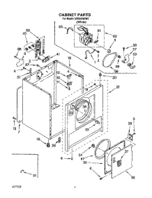 02 - Section parts for Whirlpool Dryer LEN3434AW0 from AppliancePartsPros.com