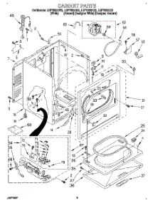 02 - Cabinet parts for Whirlpool Dryer LGP7858AQ2 from AppliancePartsPros.com
