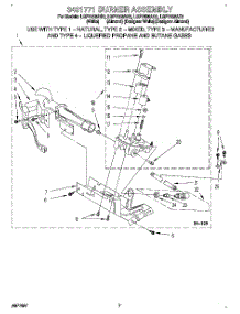 04 - 3401771 Burner Assembly parts for Whirlpool Dryer LGP7858AQ2 from AppliancePartsPros.com