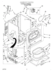 02 - Cabinet parts for Whirlpool Dryer LGR5848EQ2 from AppliancePartsPros.com