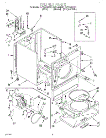 02 - Section parts for Whirlpool Dryer 3LER5434DW0 from AppliancePartsPros.com