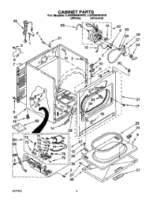 02 - Cabinet parts for Whirlpool Dryer LGR6848AW0 from AppliancePartsPros.com