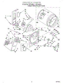 03 - Section parts for Whirlpool Dryer LEV7848DZ1 from AppliancePartsPros.com