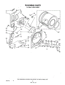 05 - Bulkhead parts for Whirlpool Dryer LG5531XMW2 from AppliancePartsPros.com
