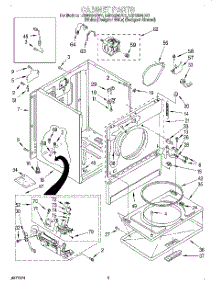 02 - Cabinet parts for Whirlpool Dryer LGR6634DW1 from AppliancePartsPros.com