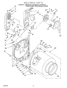 03 - Bulkhead parts for Whirlpool Dryer LGR6634DW1 from AppliancePartsPros.com
