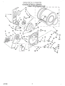 03 - Section parts for Whirlpool Dryer LER4634DZ1 from AppliancePartsPros.com
