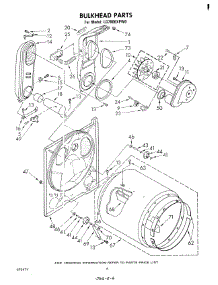 04 - Bulkhead parts for Whirlpool Dryer LG7806XPW0 from AppliancePartsPros.com