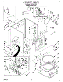 02 - Cabinet parts for Whirlpool Dryer LGR4624BQ0 from AppliancePartsPros.com