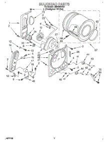04 - Bulkhead parts for Whirlpool Dryer LGR4624BQ0 from AppliancePartsPros.com