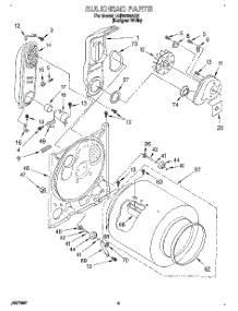 03 - Bulkhead parts for Whirlpool Dryer LGR5634AQ2 from AppliancePartsPros.com
