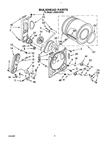 05 - Bulkhead parts for Whirlpool Dryer LG8861XWQ0 from AppliancePartsPros.com