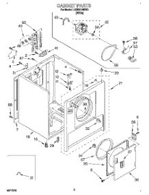 02 - Section parts for Whirlpool Dryer LER2614BW2 from AppliancePartsPros.com