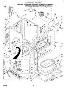 02 - Cabinet parts for Whirlpool Dryer LGC6848AW3 from AppliancePartsPros.com