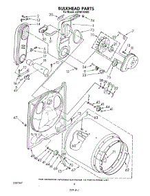 04 - Bulkhead parts for Whirlpool Dryer LG7681XSW2 from AppliancePartsPros.com