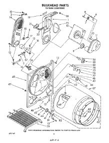 04 - Bulkhead parts for Whirlpool Dryer LG9801XSW0 from AppliancePartsPros.com