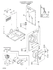02 - Section parts for Whirlpool Dryer BYCCD3421W1 from AppliancePartsPros.com